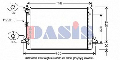 AKS DASIS 330013n -  Радиатор, охлаждение двигателя